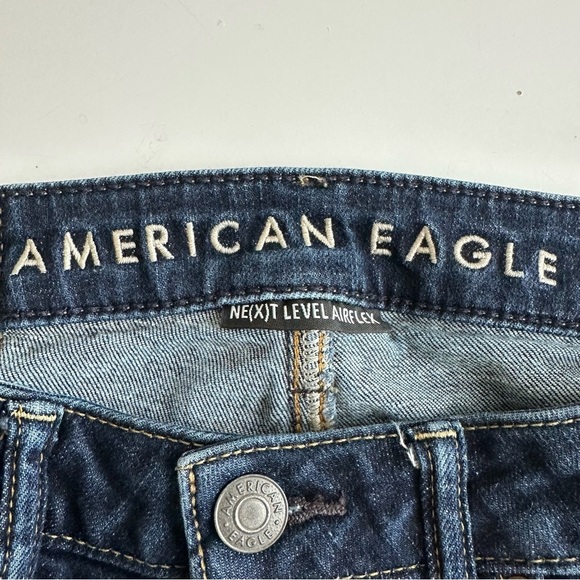 American Eagle Next Level Airflex Slim Straight Men’s Denim Jeans Dark 30 x 32 - Picture 6 of 9